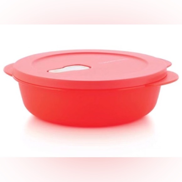 Tupperware CrystalWave Plus 850 ml Round Container Red Color - Picture 4 of 4